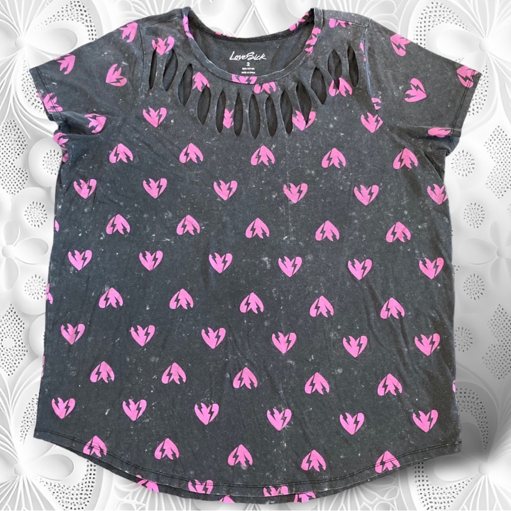Lovesick from Torrid Heart Tee with Cutout Neckline